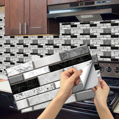6pcs Waterproof Wall Tile Stickers for Bathroom Toilet Kitchen Living Room