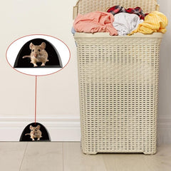 4pcs Realistic Animal Mouse Hole Stickers Self Adhesive Wall Decor