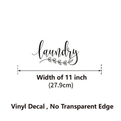 Laundry Door Sign Sticker Farmhouse Style Vinyl Wall Decals