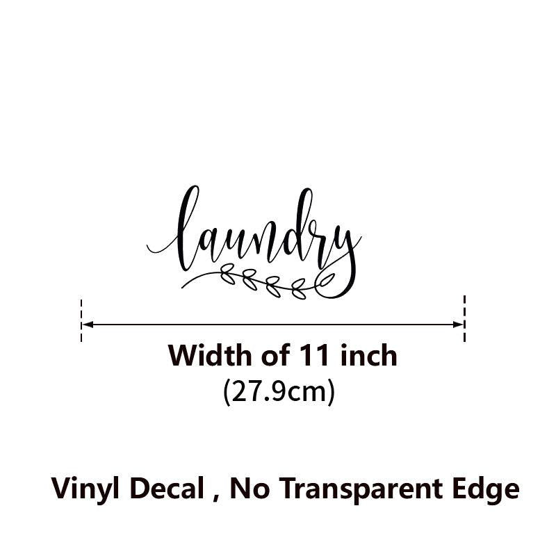 Laundry Door Sign Sticker Farmhouse Style Vinyl Wall Decals