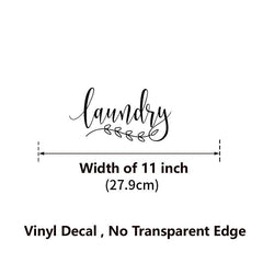 Laundry Door Sign Sticker Farmhouse Style Vinyl Wall Decals