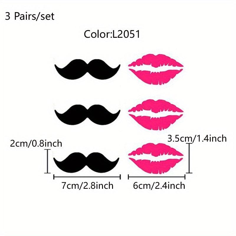 3pcs Mr & Mrs Wine Glass Stickers Wedding Decals