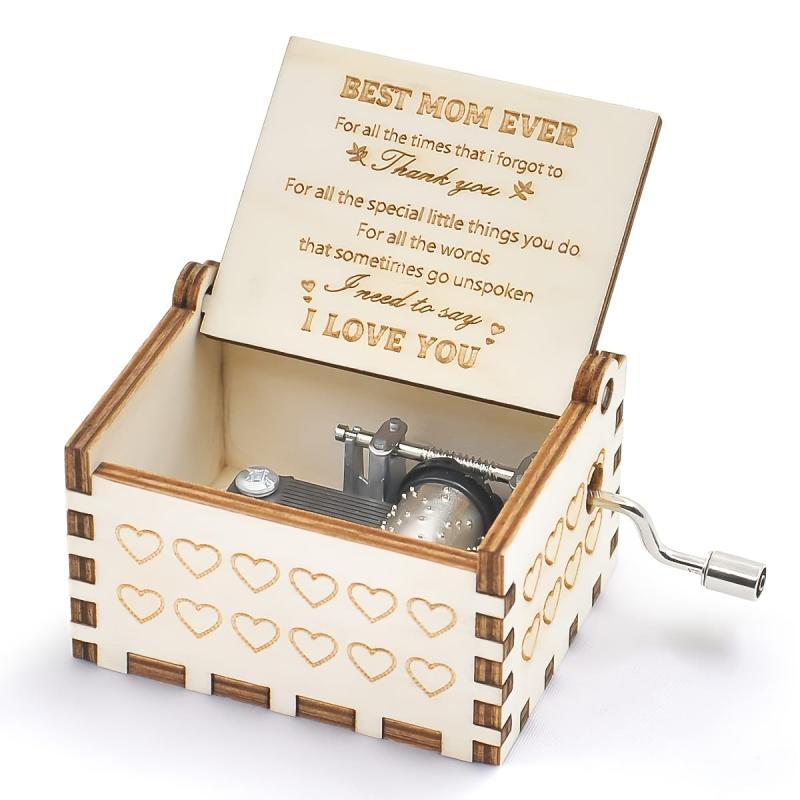 Mom Music Box Mum Gift Mother Birthday Hand Crank Musical Box