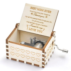 Mom Music Box Mum Gift Mother Birthday Hand Crank Musical Box