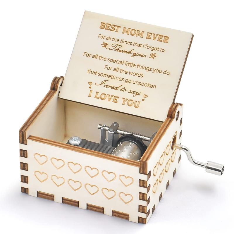 Mom Music Box Mum Gift Mother Birthday Hand Crank Musical Box