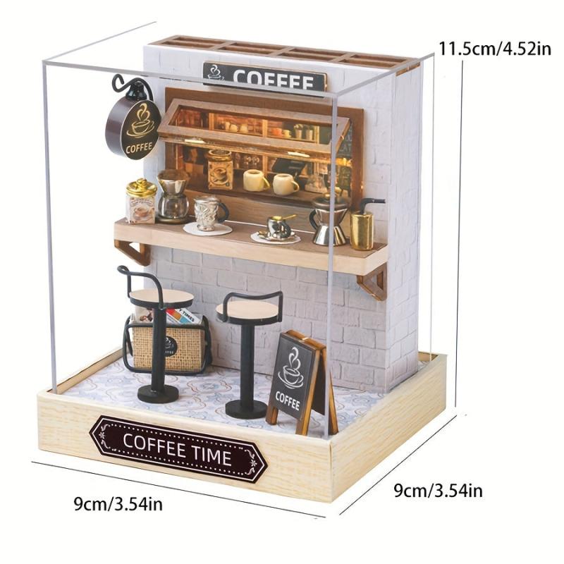 DIY Coffee Shop Home Decor Model Dollhouse Kit