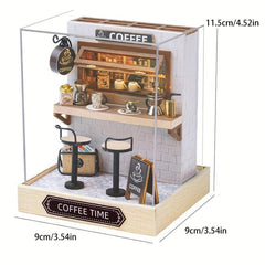 DIY Coffee Shop Home Decor Model Dollhouse Kit