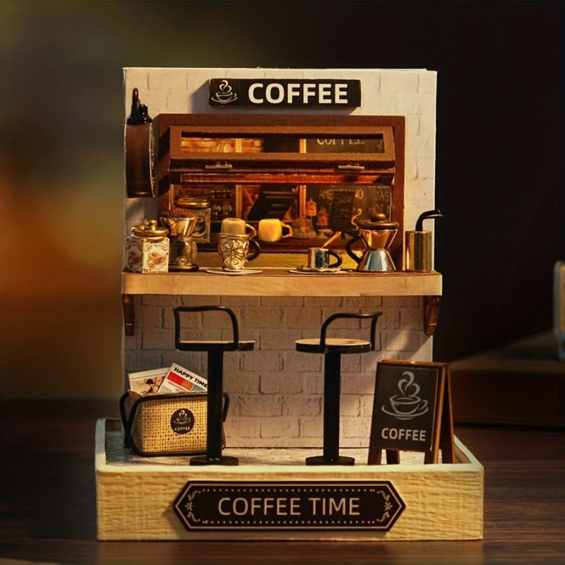 DIY Coffee Shop Home Decor Model Dollhouse Kit