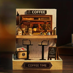 DIY Coffee Shop Home Decor Model Dollhouse Kit