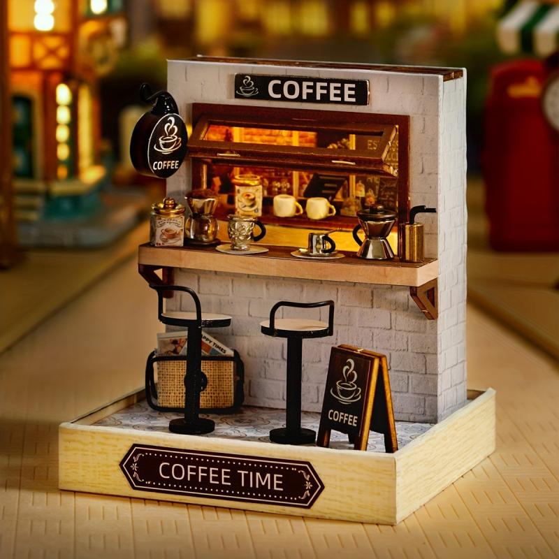 DIY Coffee Shop Home Decor Model Dollhouse Kit