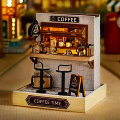DIY Coffee Shop Home Decor Model Dollhouse Kit
