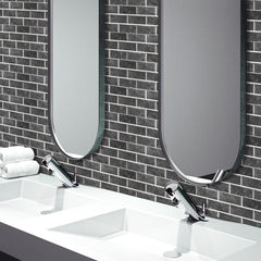 6pcs Retro Checkered Tile Ceramic Marble Colorful Waterproof Wall Decal Stickers