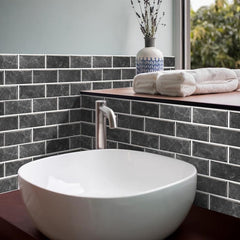 6pcs Retro Checkered Tile Ceramic Marble Colorful Waterproof Wall Decal Stickers