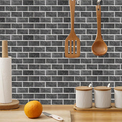 6pcs Retro Checkered Tile Ceramic Marble Colorful Waterproof Wall Decal Stickers
