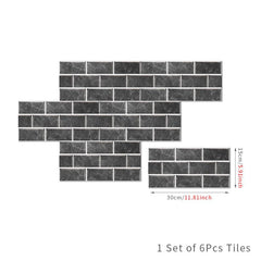 6pcs Retro Checkered Tile Ceramic Marble Colorful Waterproof Wall Decal Stickers