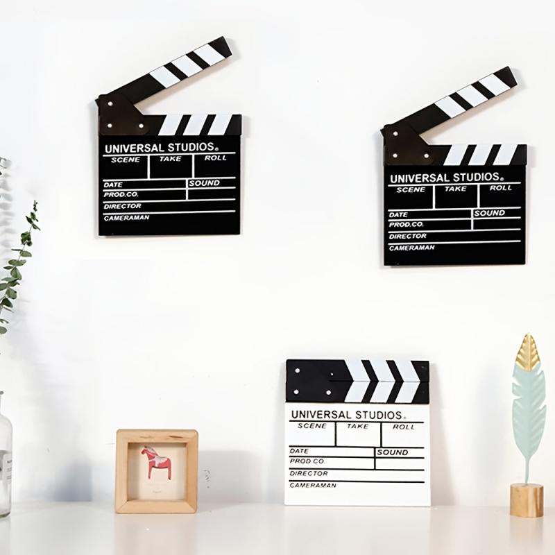 Hollywood Style Wooden Clapper Board with Erasable Pen