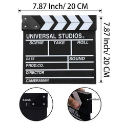 Hollywood Style Wooden Clapper Board with Erasable Pen