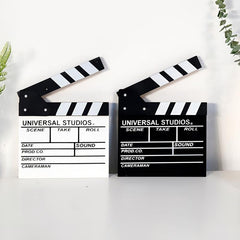 Hollywood Style Wooden Clapper Board with Erasable Pen