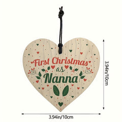 Wooden Sign Pendant First Christmas Wall Hanging Gift Decoration