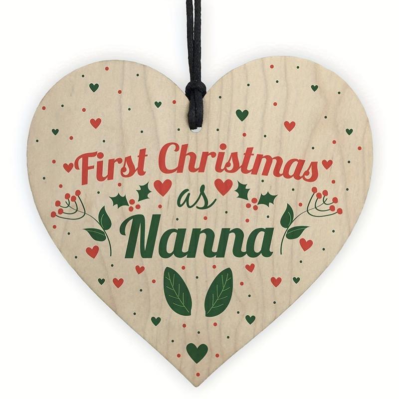 Wooden Sign Pendant First Christmas Wall Hanging Gift Decoration