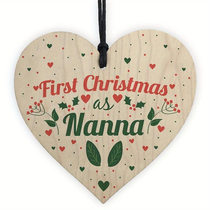 Wooden Sign Pendant First Christmas Wall Hanging Gift Decoration