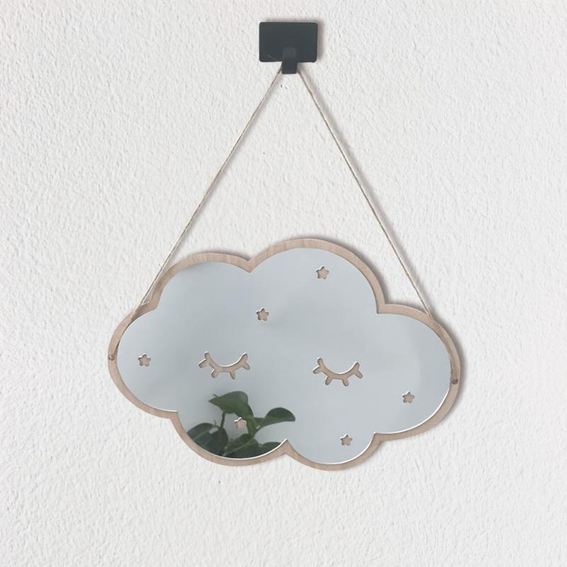 Cartoon Clouds Mirror Sticker Acrylic Wall Decal for Bedroom Living Room