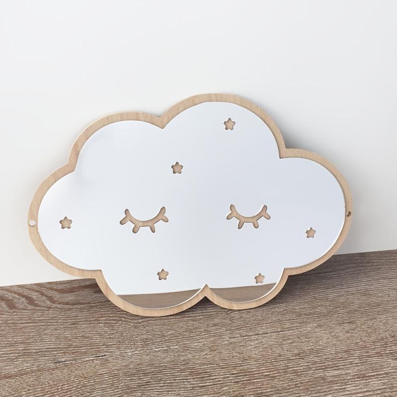 Cartoon Clouds Mirror Sticker Acrylic Wall Decal for Bedroom Living Room
