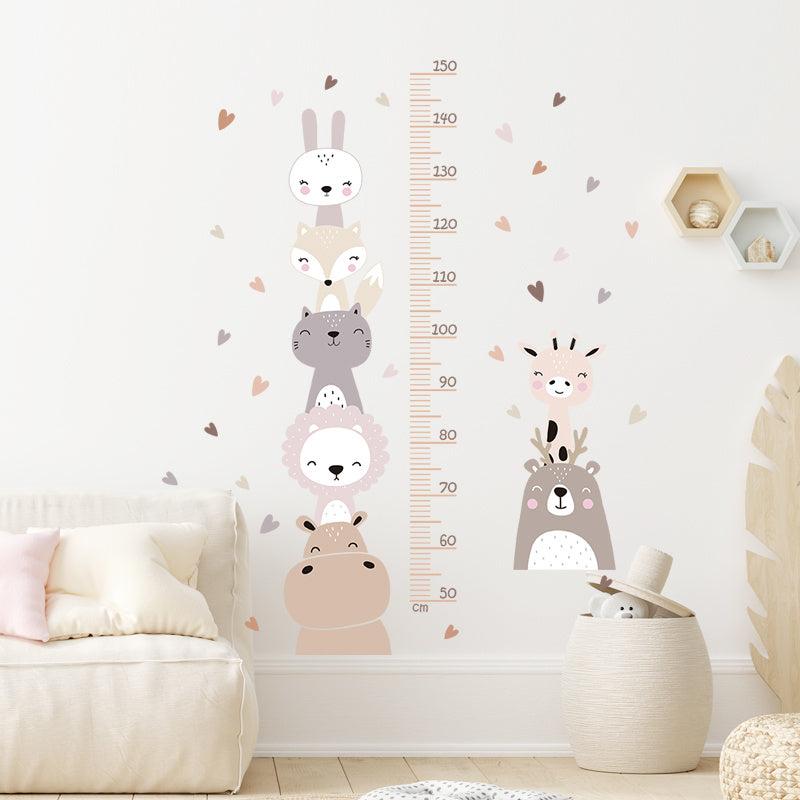 Cartoon Height Measurement Ruller Kids Room Height Chart Sticker