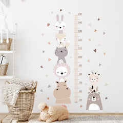 Cartoon Height Measurement Ruller Kids Room Height Chart Sticker