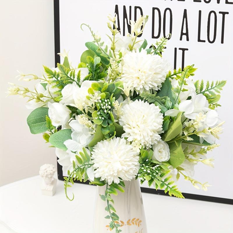 1pc Real Touch Artificial Rose Bouquet for Home Office Weddings