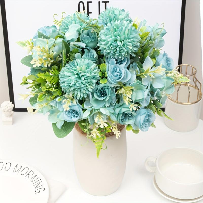 1pc Real Touch Artificial Rose Bouquet for Home Office Weddings