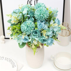 1pc Real Touch Artificial Rose Bouquet for Home Office Weddings