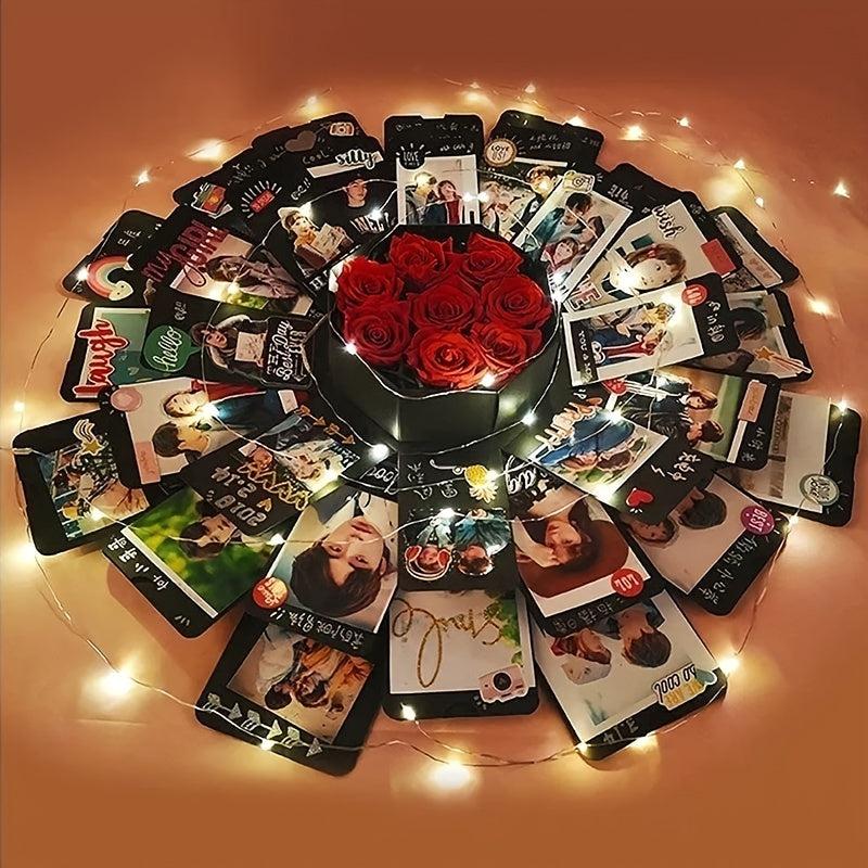 Hexagon Explosion Box DIY Photo Album Surprise Box Couples Birthdays