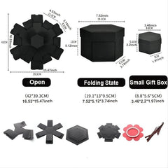 Hexagon Explosion Box DIY Photo Album Surprise Box Couples Birthdays