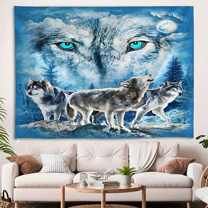 Wolf Tapestry Wall Hanging For Wall Decor Home Decor Wall Art