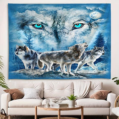 Wolf Tapestry Wall Hanging For Wall Decor Home Decor Wall Art
