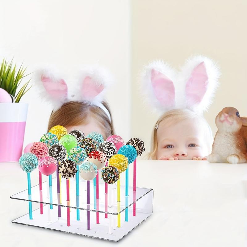 Acrylic Cake Pop Display 15 Hole - Clear Lollipop Stand Holder