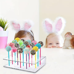 Acrylic Cake Pop Display 15 Hole - Clear Lollipop Stand Holder