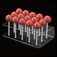 Acrylic Cake Pop Display 15 Hole - Clear Lollipop Stand Holder