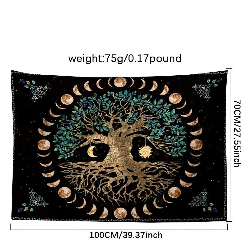 Tree Of Life Wall Tapestry Sun Moon Star Tapestries Wall Hanging