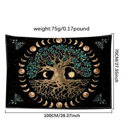 Tree Of Life Wall Tapestry Sun Moon Star Tapestries Wall Hanging