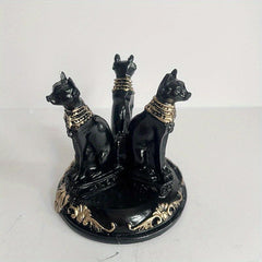 Bastet Cat Goddess Statue Crystal Base for Garden Home Decor