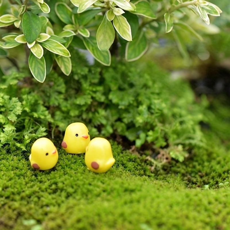 5pcs Micro Chickens Landscape Ornaments for DIY Fairy Garden