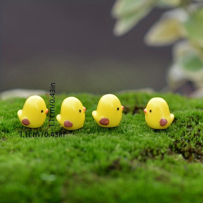 5pcs Micro Chickens Landscape Ornaments for DIY Fairy Garden