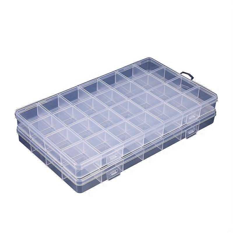 28 Grids Plastic Jewelry Storage Box Compartment Case Organizer