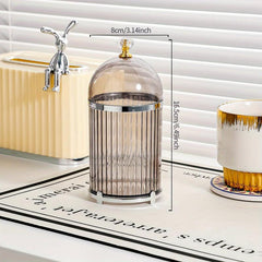 Transparent Fruit Fork Storage Box with Lid for Kitchen