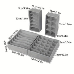 Foldable Underwear Clothes Storage Box - 24 Grids