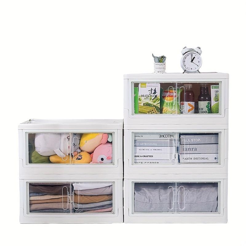 Large Capacity Double Door Storage Box for Clothes Toys and Snacks