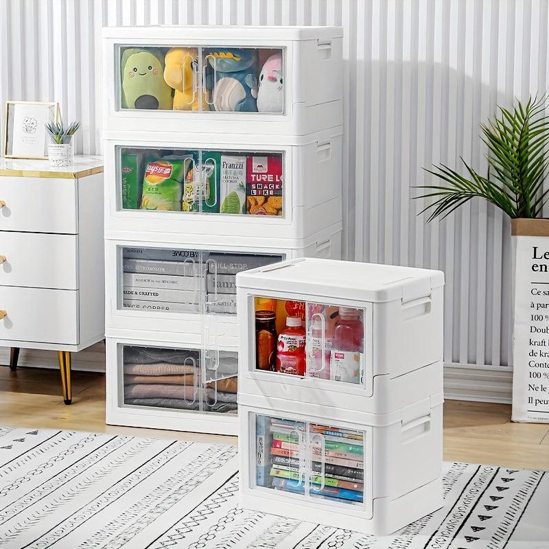 Large Capacity Double Door Storage Box for Clothes Toys and Snacks