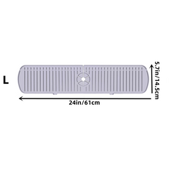 Gray Silicone Faucet Sink Splash Guard Mat for Bathroom Counter